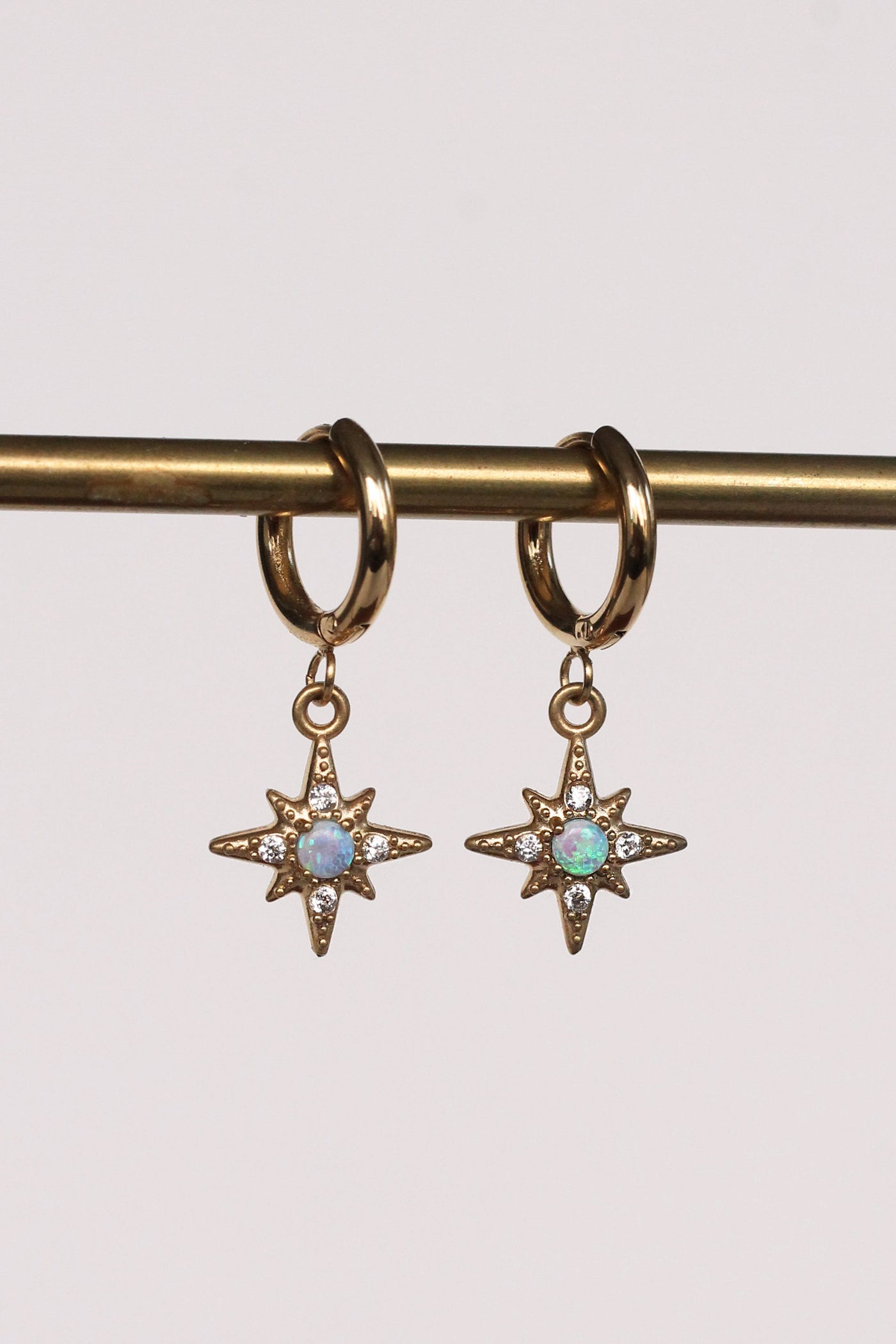 Opal star ear huggies
