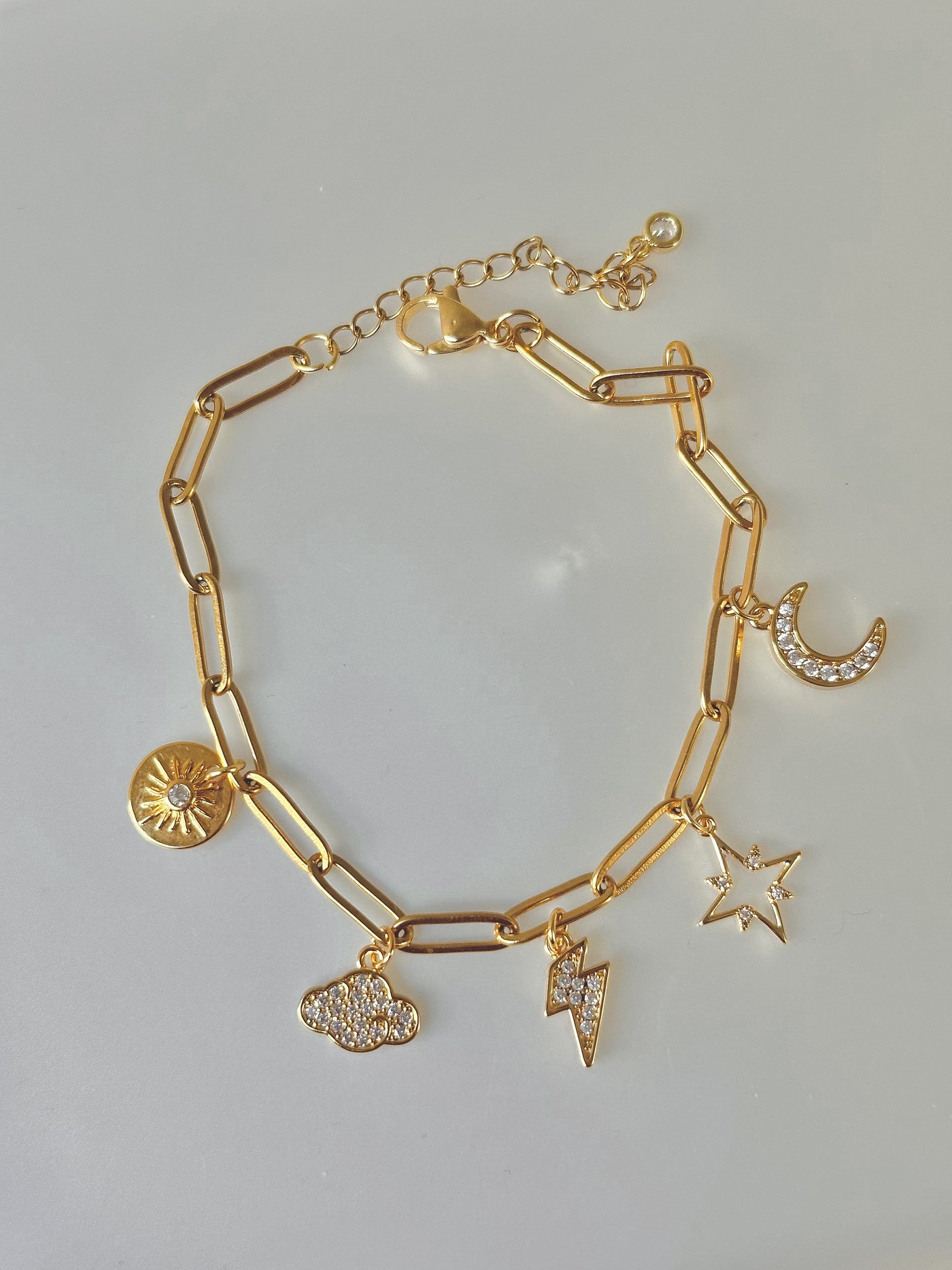 DIY celestial charm bracelet kit