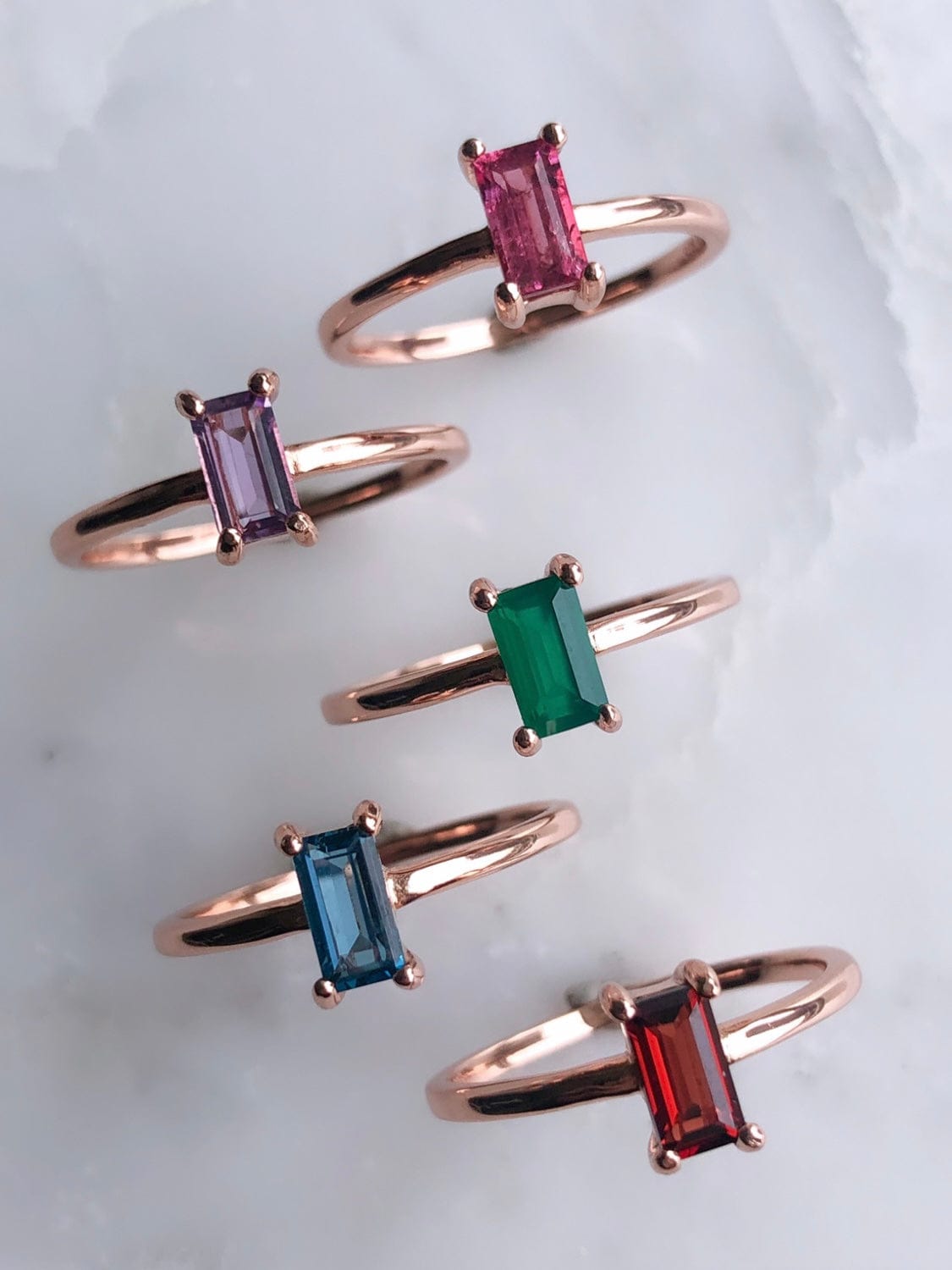 Gemstone Baguette Ring