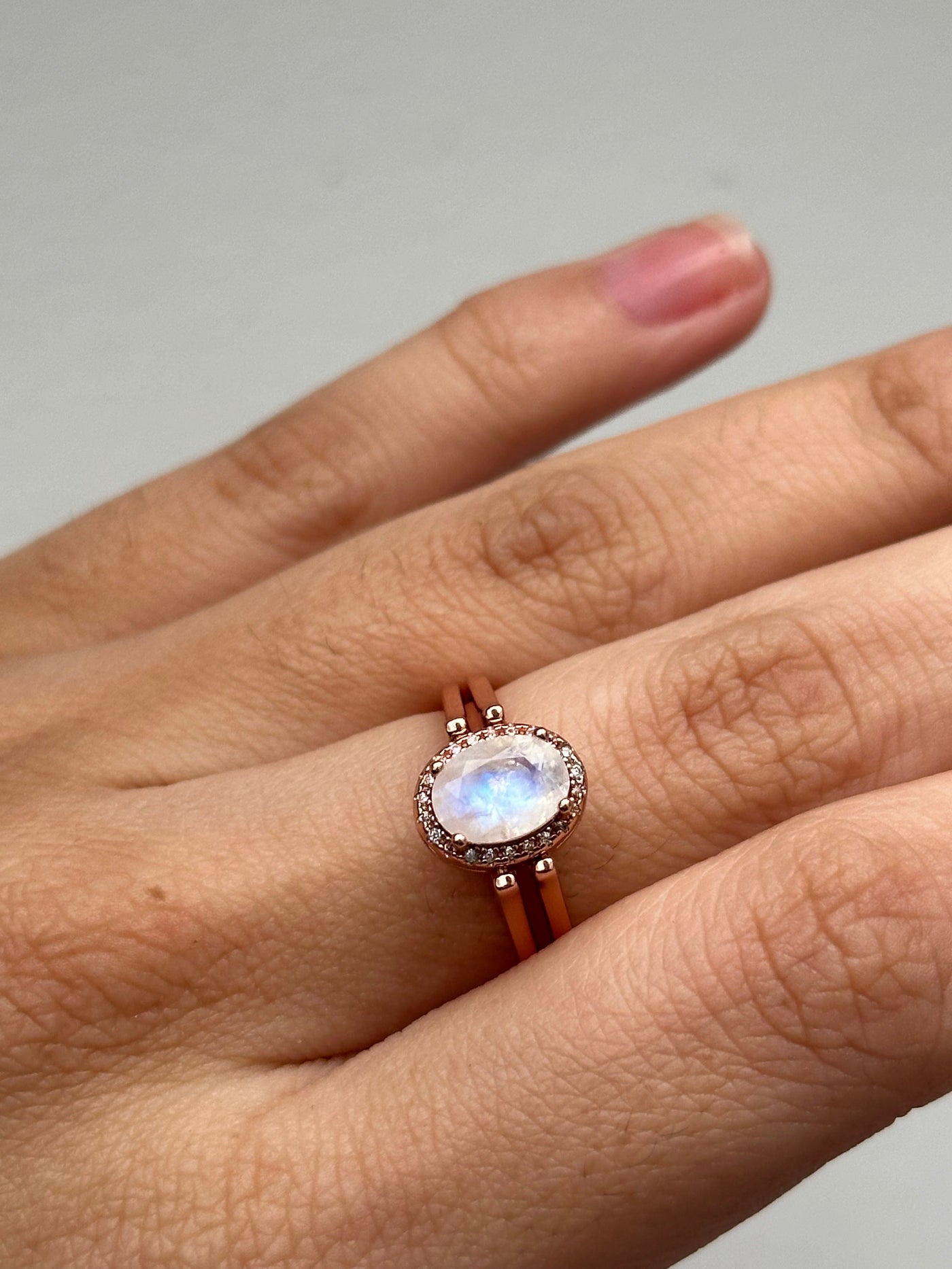 Light Stone Rings Reversible Gemstone Ring Natural Gemstone 16k Gold Solid Sterling ...
