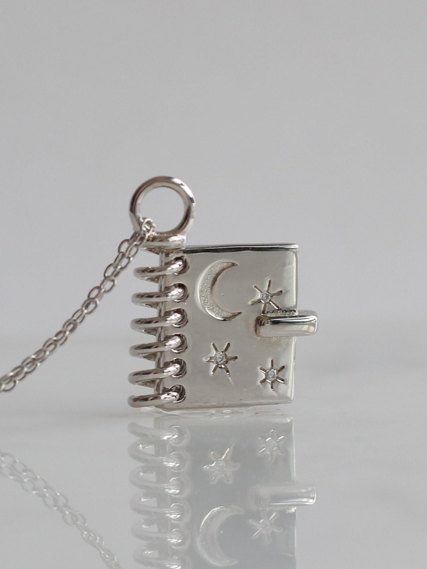 Moon and back necklace