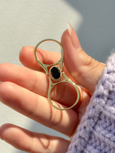 Unconditional love ring (reversible gemstone)