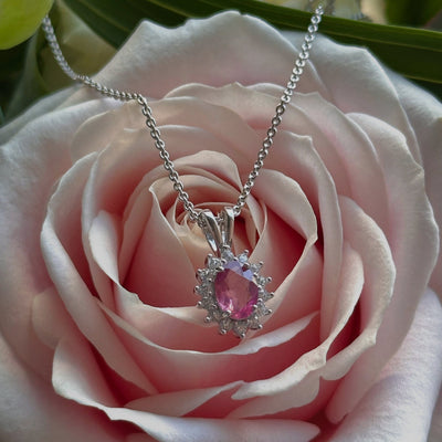 Pink tourmaline necklace