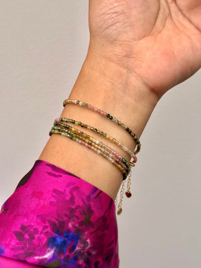 Gem stacking bracelet