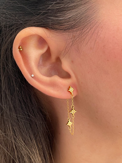 Cosmic chain earrings