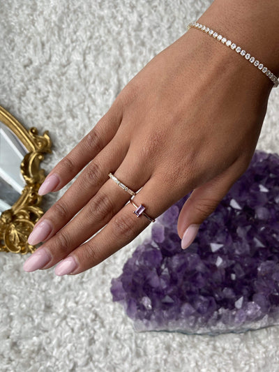 Gemstone Baguette Ring