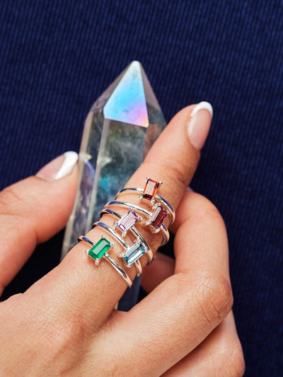 Gemstone Baguette Ring