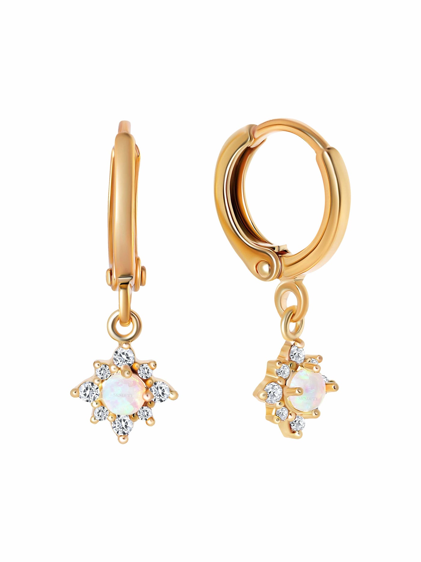 Opal Floret Ear Huggies