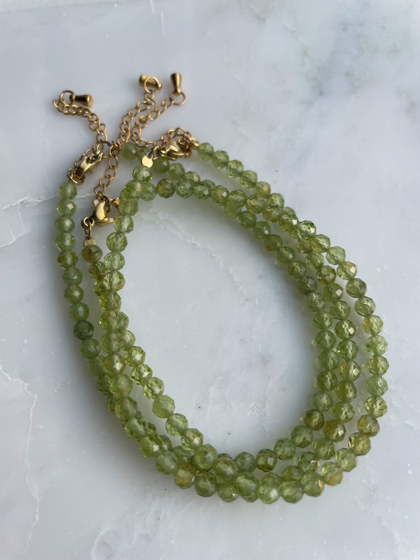 PERIDOT single-strand gemstone bracelet – Koi Beads
