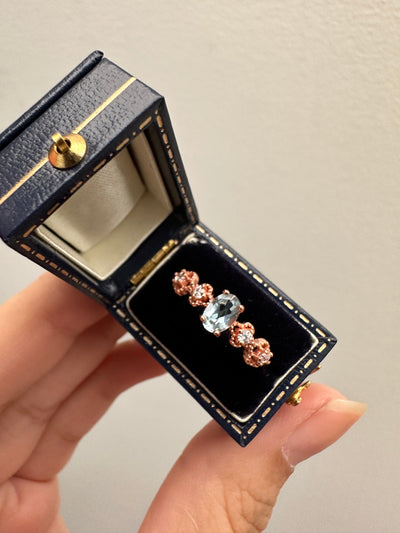 Floral Aquamarine Ring